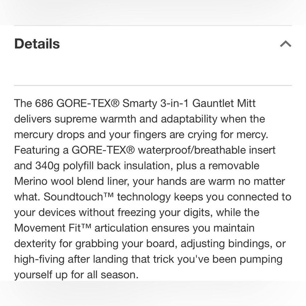 686 Womens Gore-Tex Smarty 3 in 1 Gauntlet Mitt - Picture 4 of 13
